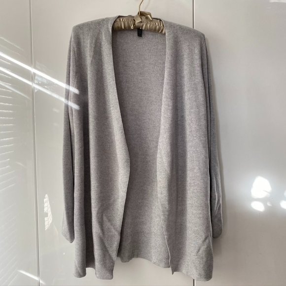 ✨NWOT Eileen Fisher Metallic Wool Open Cardigan S - Picture 3 of 15